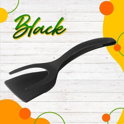 🍳✨ BLITZANGEBOT 50%! 2-in-1-Küchenzange mit Spatel – Aufsätze aus lebensmittelechtem Silikon, antihaftbeschichtet, hitzebeständig, langer, bequemer Griff ✨