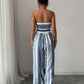 Tuta Intera Senza Spalline Floreale Boho Da Donna