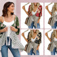 🌸Damenjacke mit Blumenmuster, Rüschen an den Ärmelbündchen und Bindebändern – locker geschnittener, luftiger Cardigan im Boho-Stil