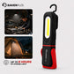 🔥SAKERPLUS Wiederaufladbare Arbeitsleuchte, 3000LM COB LED Magnetische Mechanikerlampe mit 360° Schwenkhaken, 180° verstellbarem Ständer, Taschenlampen-Modus, USB-C Ladung, IP54 Wasserbeständig für Autoreparatur, Garage & Camping