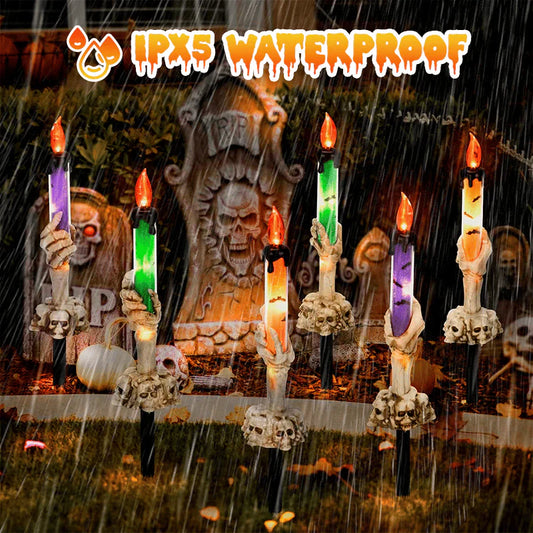 🎁Solar-Licht Halloween Geisterhand Kerze Außen-Bodenleuchte
