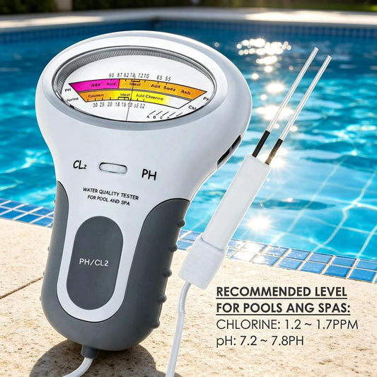 🔬 60% RABATT! 🏊 pH- & Chlormessgerät für Schwimmbäder – Präzise & zuverlässig – Misst pH-Wert & Chlorgehalt – einfach, schnell & ideal für die Wasserpflege 💧✨