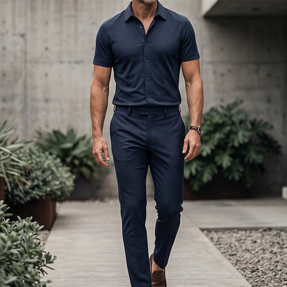 👔 50% RABATT! 🌿 Herren Zweiteiler – Leichter Casual-Anzug aus atmungsaktivem Stoff – Perfekt für Sommer, Hochzeit oder Büro – lässig-elegant mit Komfort ✨👖🌞