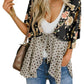 🌸Damenjacke mit Blumenmuster, Rüschen an den Ärmelbündchen und Bindebändern – locker geschnittener, luftiger Cardigan im Boho-Stil