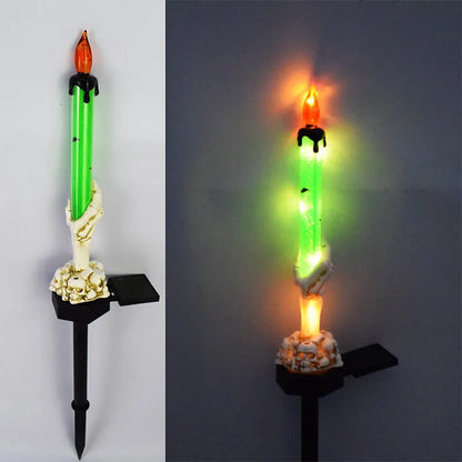 🎁Solar-Licht Halloween Geisterhand Kerze Außen-Bodenleuchte