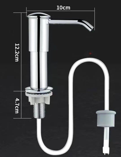 ✨ JETZT 50 % RABATT! !✨🧴 Edelstahl-Seifenspender für Spülbecken – mit verlängertem Silikonschlauch & praktischer Pumpe, ideal für Küche & Bad 🚰