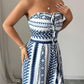 Tuta Intera Senza Spalline Floreale Boho Da Donna