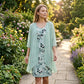 Elegantes 2-teiliges Set aus Chiffonkleid und Strickjacke für Damen