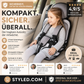 🔥 Kindersitz fürs Auto – Faltbar, sicher, überall dabei! 🧒 5-Punkt-Gurt, atmungsaktiv, für 0–12 Jahre ⚡ Limitiertes Angebot ⏳