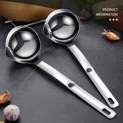 🥄 NUR FÜR BEGRENZTE ZEIT: 50 % RABATT! 🍳 Ölabscheider-Kelle – Fettabscheider, Sieb und unverzichtbares Küchenutensil – Doppelfunktionales Edelstahl-Design mit patentiertem Bypass-Auslauf ✨