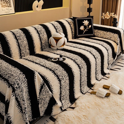 💥💥50% RABATT 2026!🛋️✨Plüsch Sofaüberwurf - Extra Dicke & Rutschfeste Decke mit Elastischen Kanten für Herbst und Winter 🍂❄️