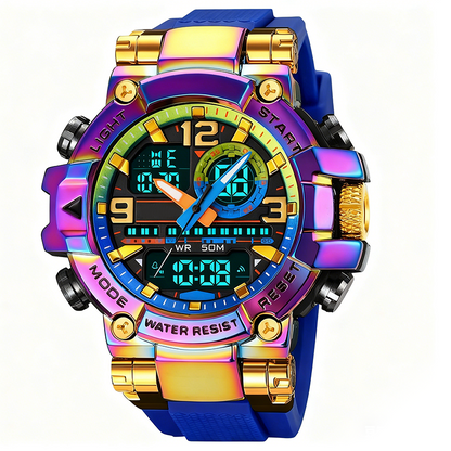 ⌚ ZEITLICH BEGRENZT 50% RABATT! 💧 Multifunktionale wasserdichte LED-Digitaluhr – 50M, Doppelwerk, Stoppuhr 🌙