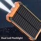 🔋 50% RABATT! ⚡ Tragbare Solar-Powerbank – Doppel-LED & Solarladung ✨