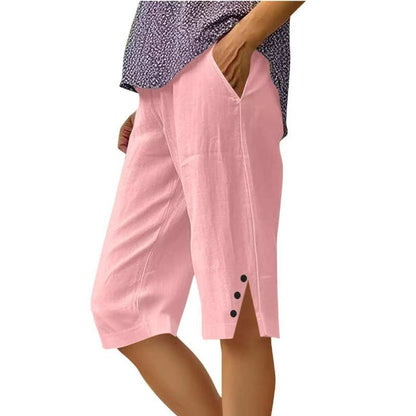🔥Letzter Tag! 50% Rabatt🩳Damen einfarbige Shorts mit Seitentaschen