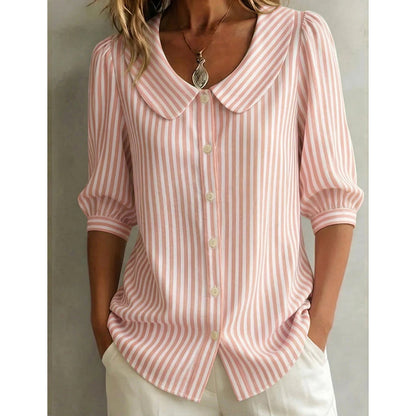 👚☀️ MID-SEASON SALE: −50% NUR FÜR KURZE ZEIT! Designer-Bluse für Damen – V-Ausschnitt, kurze Ärmel, lockere Passform & atmungsaktiv, ideal fürs Büro & warme Tage 👜✨