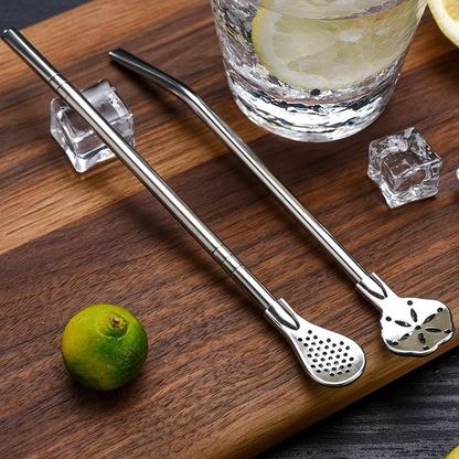 🔥ZEITLICH BEGRENZT 50% RABATT! 🎉2-in-1 Strohhalm-Löffel aus 304 Edelstahl – Trinkhalm & Rührlöffel in einem, abnehmbares Design & ökologisch wiederverwendbar