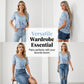 🌺Damen-T-Shirt mit Rundhalsausschnitt und Spitzenbesatz
