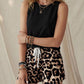 ⏰ 50 % RABATT – Nur für kurze Zeit ✨Damen-Tanktop & Leoparden-Shorts-Set – Lässig, auffällig, stylisch 🐆