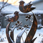 📢📢50 % Rabatt!!🥳💞 2+1 GRATIS!! 🏡 Rustikaler Gartenstecker aus Metall – Muster: Vögel und Blumen 🕊️
