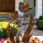 📢📢50 % Rabatt!!🥳💞 2+1 GRATIS!! 🏡 Rustikaler Gartenstecker aus Metall – Muster: Vögel und Blumen 🕊️