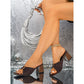 📢 50% RABATT! 👡 Damen Blockabsatz-Pantoletten mit eckiger Zehenpartie & Raffung – Stylisch, bequem & vielseitig – Perfekt für Sommer, Büro & Freizeit 🌸