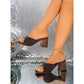 📢 50% RABATT! 👡 Damen Blockabsatz-Pantoletten mit eckiger Zehenpartie & Raffung – Stylisch, bequem & vielseitig – Perfekt für Sommer, Büro & Freizeit 🌸