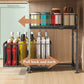 📢📢50% OFF !! ⏰Double-Tier Pull-Out Shelf Cabinet Organiser – 5 Height Adjustments, 2 Pull-Out Tiers, Carbon Steel & Large Capacity – No Assembly Required ✨
