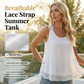 👚 50% RABATT! ⏰ Elegantes Tanktop mit Spitzen-Trägern und Punktmuster – Weich & atmungsaktiv – Perfekt für heiße Tage, zum Layering oder als schicker Solo-Look im Sommer 🌸