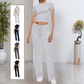 🎉2026 NEUE PRODUKTE – HEISSER VERKAUFSSCHLAGER✨ Damen-Casual-Set aus uni-farbenem T-Shirt und Straight-Leg-Hose