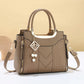 👜 NUR FÜR KURZE ZEIT: 50 % RABATT! ✨ Damen-Handtasche mit V-Naht – goldene Beschläge, mehrere Fächer, Tragegriff 🌸