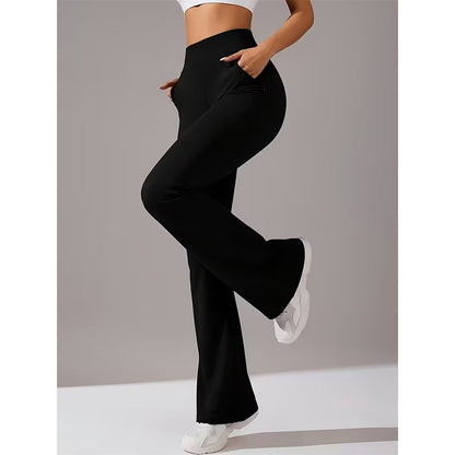 🔥👖 50% RABATT! Elastische Bootcut-Trainingshose für Damen – schmeichelhafter Schnitt, uneingeschränkte Bewegungsfreiheit. 🧘‍♀️💨