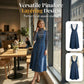 Damen Denim Overall Midi Kleid mit Knopfleiste🌸