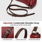 Minimalistische echte Leder-Halbmond-Tasche