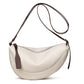 Minimalistische echte Leder-Halbmond-Tasche