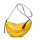 Minimalistische echte Leder-Halbmond-Tasche