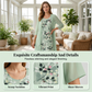 Elegantes 2-teiliges Set aus Chiffonkleid und Strickjacke für Damen