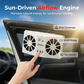 🚗Solarbetriebener Auto-Abluftventilator – Doppel-Turbo-Belüftung & Temperaturanzeige☀️