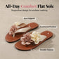 👡 🌸 Damens flache Blumenstrand Sandalen – Leicht, bequem & perfekt für Strand und Sommer ☀️