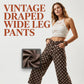 ⏰ Nur noch heute 50% Rabatt! 👖 Vintage Damen Wide-Leg Hose mit süßem Punktdruck, fließender fallender Stoff, elastischer Taillenbund & praktische Fronttaschen für lässigen Boho-Alltagslook ✨