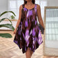Elegantes ärmelloses Kleid mit Farbverlauf-Print