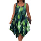 Elegantes ärmelloses Kleid mit Farbverlauf-Print