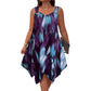 Elegantes ärmelloses Kleid mit Farbverlauf-Print