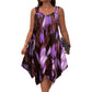 Elegantes ärmelloses Kleid mit Farbverlauf-Print