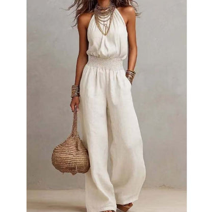 ✨🔥Damen Eleganter Rückenfreier Neckholder-Overall