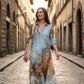 ✨ Exklusiv – 48 % RABATT! 👗 Elegantes Boho-Kleid mit Knopfleiste – Retro-Muster, fließende Silhouette & perfekt für Feste, Urlaub & Alltag 🌿