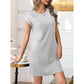 ⏰ 50 % RABATT – Nur für kurze Zeit ✨👗 Damen-Kleid mit Rundhals & kurzen Ärmeln – aus Baumwollmix, bequeme Passform, einfarbig & vielseitig für Alltag, Büro & Freizeit