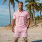 👕 2-teiliges Sommer-Set für Herren – Polo-Shirt & Shorts, atmungsaktiv, bequem & vielseitig für Sport, Alltag & Freizeit ☀️🏌️