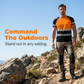 Herren Neonfarben Colorblock Sportshirt Outdoor Sicherheits-Tee