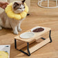 🐱🐶Erhöhter Holz-Futterständer für Katzen & Hunde – mit 2 Schalen, kippsicher & rückenschonend, ideal für eine gesunde Futterposition 🐾