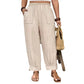 👖 LIMITED-TIME 50% OFF! ✨ Women’s Cuffed Ankle Pants – Relaxed Fit, Elastic Waist, Solid Colors 🍂